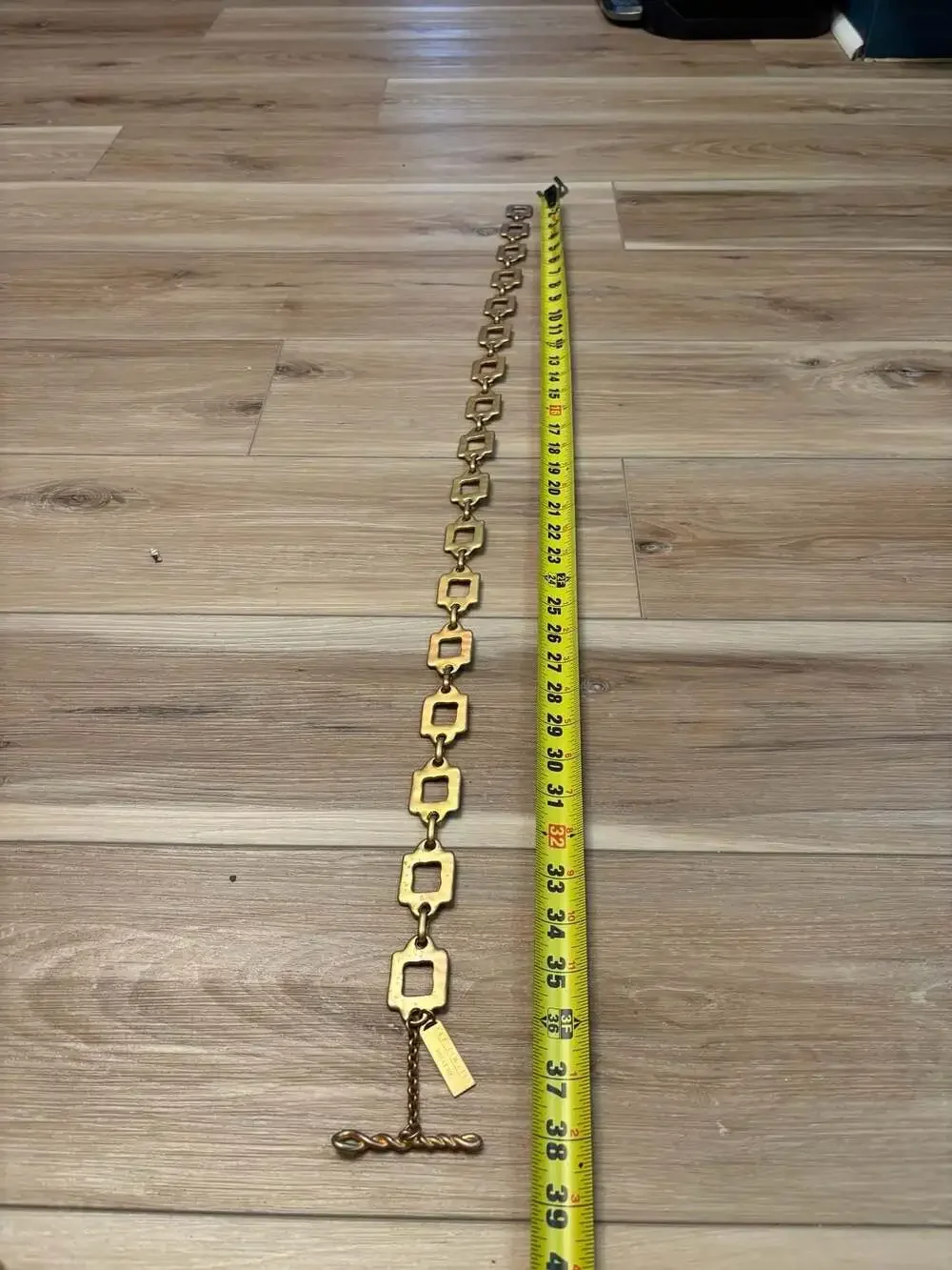 The Limited Vintage Gold-Tone Square Link Chain Belt